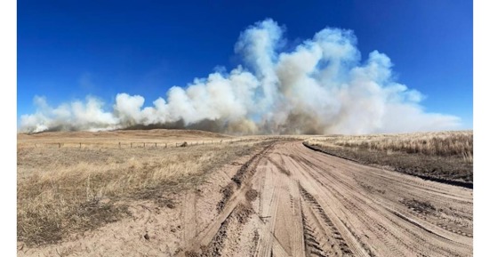 Fire North of North Platte. Photo Credit Ne State Patrol 